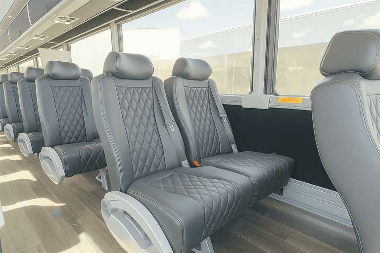 interior of Pocatello Charter Bus charter bus